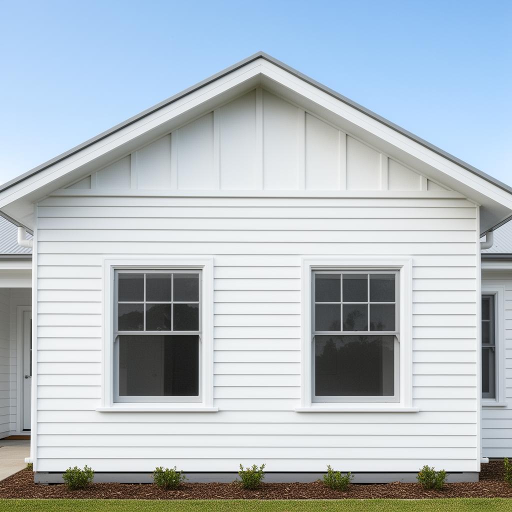 Weatherboard house wash after
